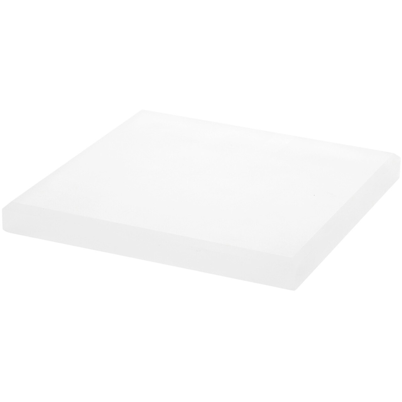 Plymor Frosted Acrylic Square Beveled Display Base, 7" W x 7" D x 0.75" H